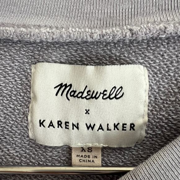 MADEWELL x Karen Walker® Garment-Dyed Sweatshirt Purple Size XS - Picture 8 of 13